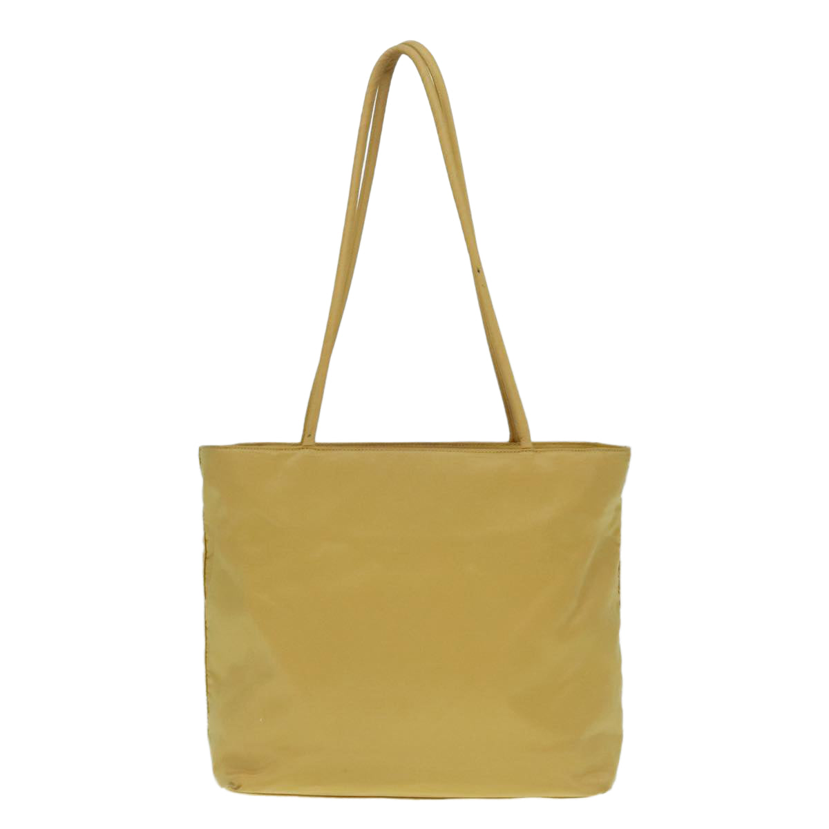 PRADA Tote Bag Nylon Yellow Silver Auth 85764 - 0