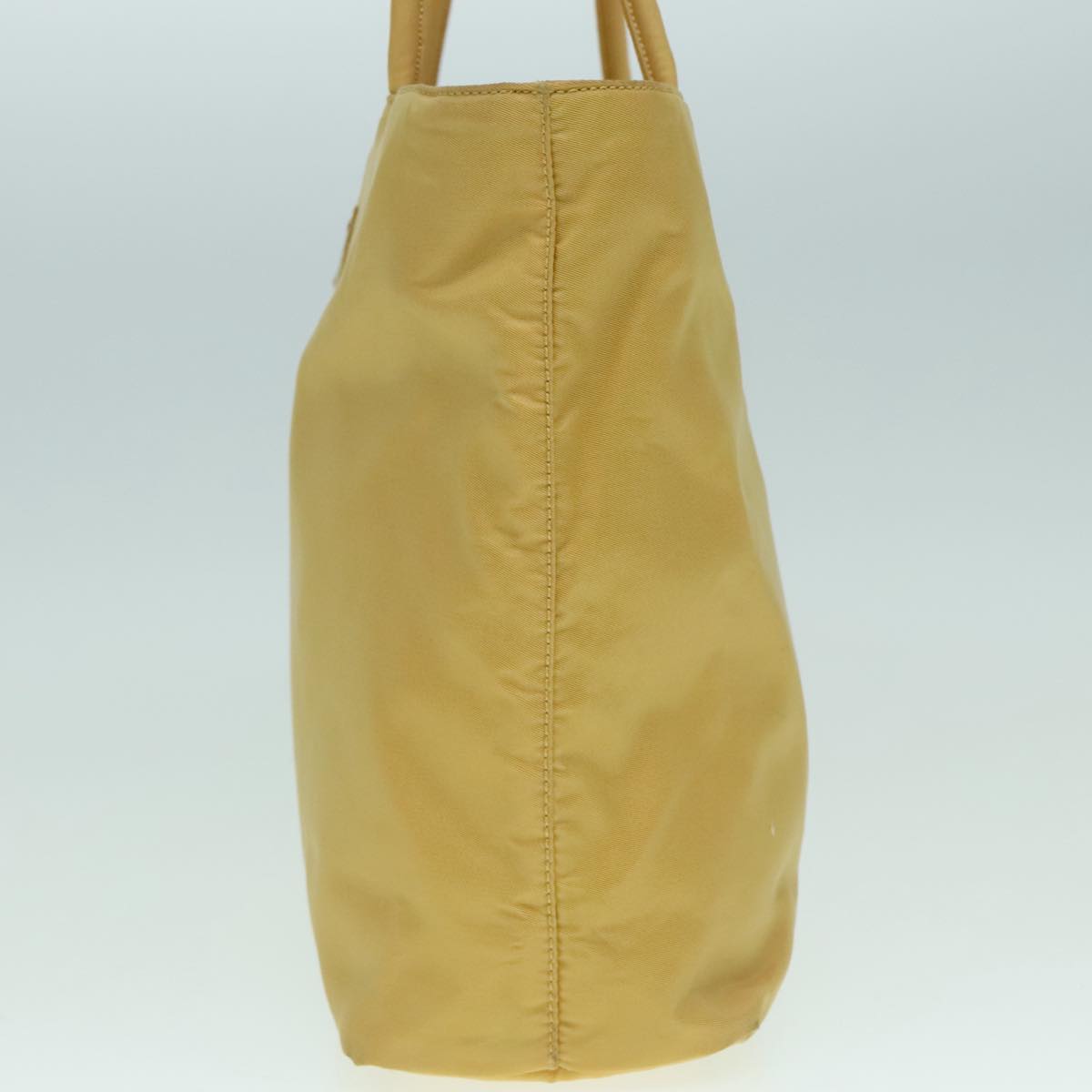 PRADA Tote Bag Nylon Yellow Silver Auth 85764