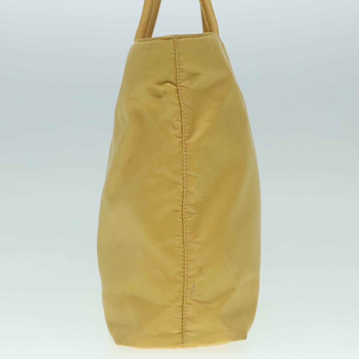 PRADA Tote Bag Nylon Yellow Silver Auth 85764