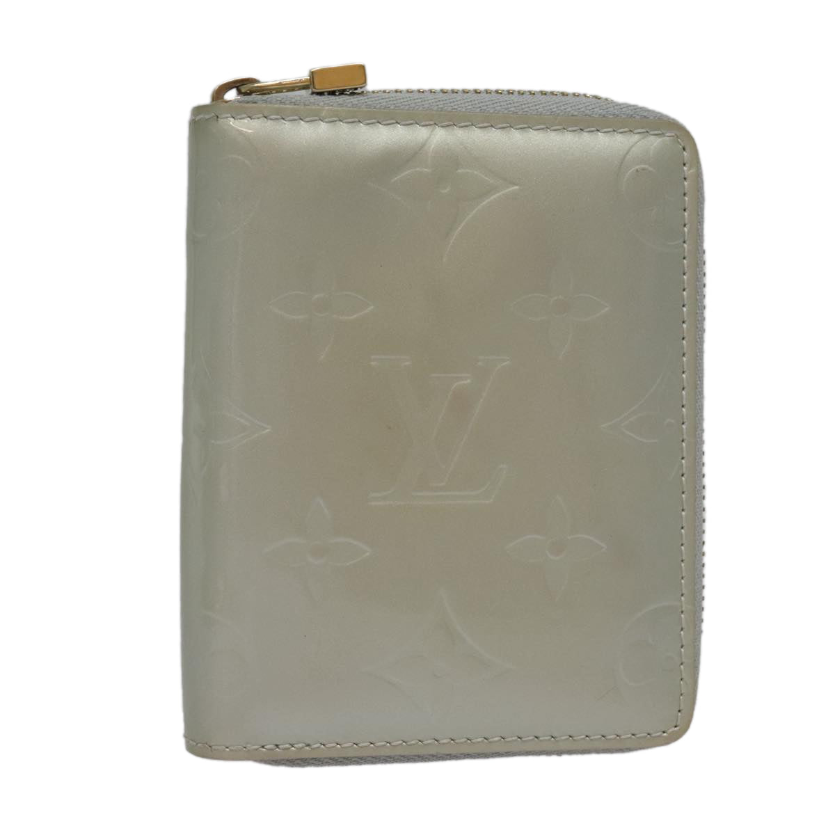 LOUIS VUITTON Monogram Vernis Bloom Wallet Gris M91044 LV Auth 85777