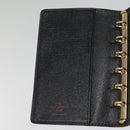 LOUIS VUITTON Epi Agenda PM Day Planner Cover Black R20052 LV Auth 85781-19