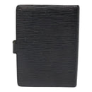 LOUIS VUITTON Epi Agenda PM Day Planner Cover Black R20052 LV Auth 85781-2