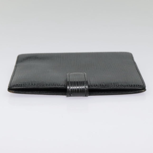 LOUIS VUITTON Epi Agenda PM Day Planner Cover Black R20052 LV Auth 85781
