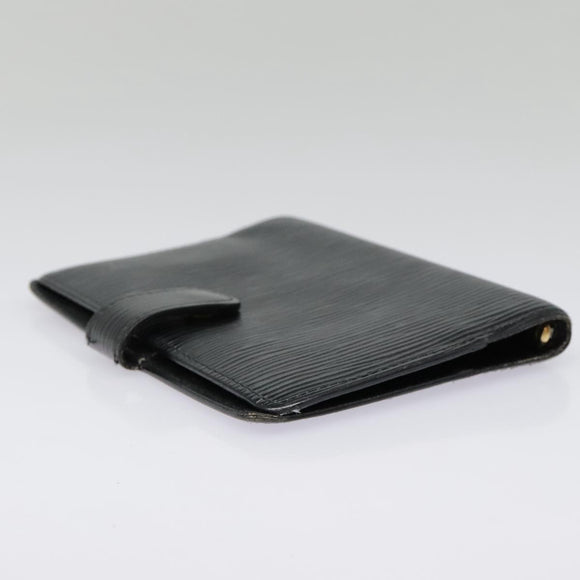 LOUIS VUITTON Epi Agenda PM Day Planner Cover Black R20052 LV Auth 85781