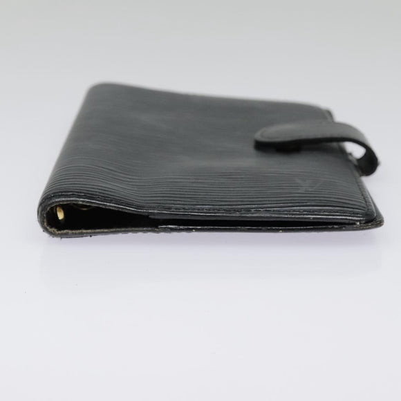 LOUIS VUITTON Epi Agenda PM Day Planner Cover Black R20052 LV Auth 85781