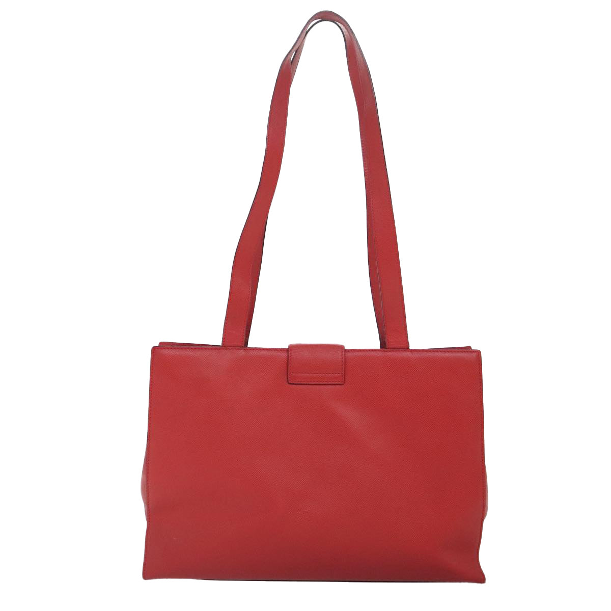 CELINE Tote Bag Leather Gold Red Auth 85782 - 0