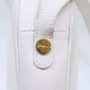Salvatore Ferragamo Shoulder Bag Leather Gold White Auth 85785-9