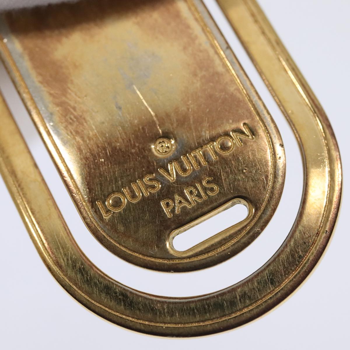 LOUIS VUITTON Pans Abie Porto Address Money Clip metal Silver M65067 Auth 85791