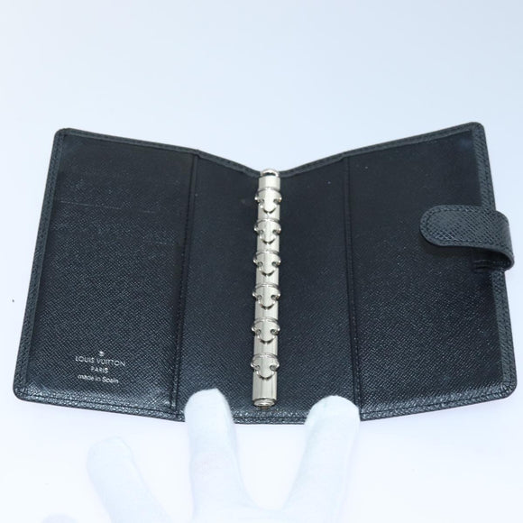 LOUIS VUITTON Taiga Agenda PM Day Planner Cover Grizzly R20434 LV Auth 85811