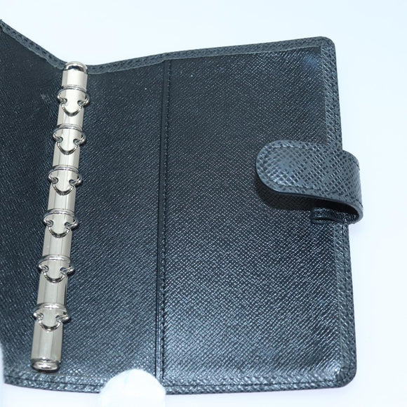 LOUIS VUITTON Taiga Agenda PM Day Planner Cover Grizzly R20434 LV Auth 85811