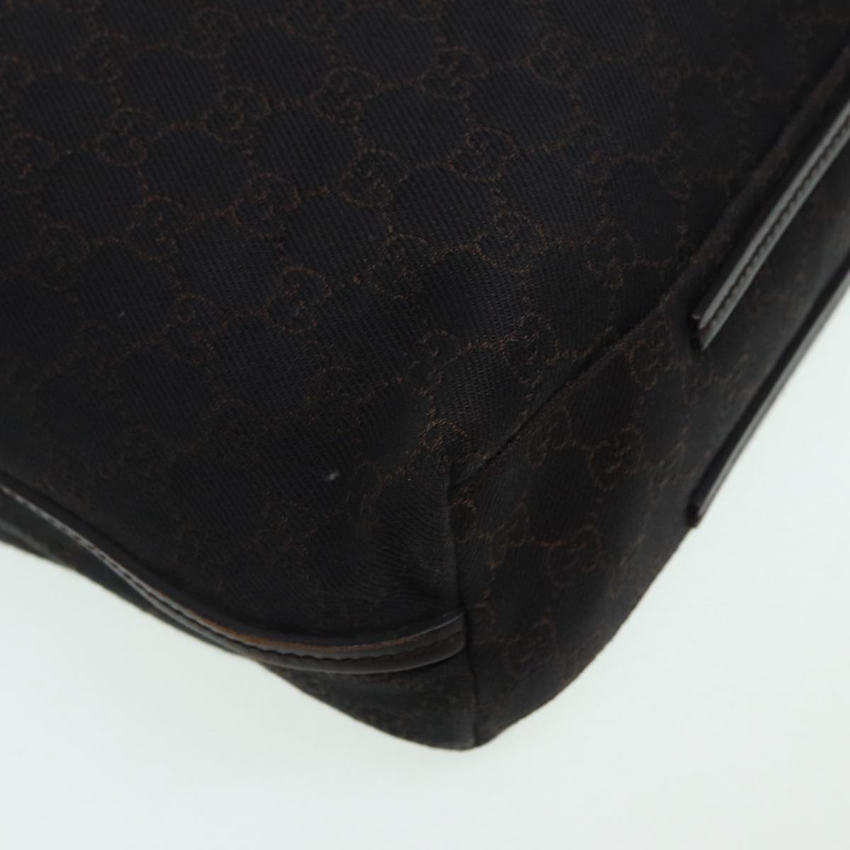 GUCCI GG Canvas Shoulder Bag Black 101341 Auth 85814