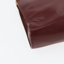 CARTIER Shoulder Bag Leather Red Gold Auth 85833-16