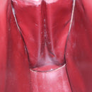 CARTIER Shoulder Bag Leather Red Gold Auth 85833-19