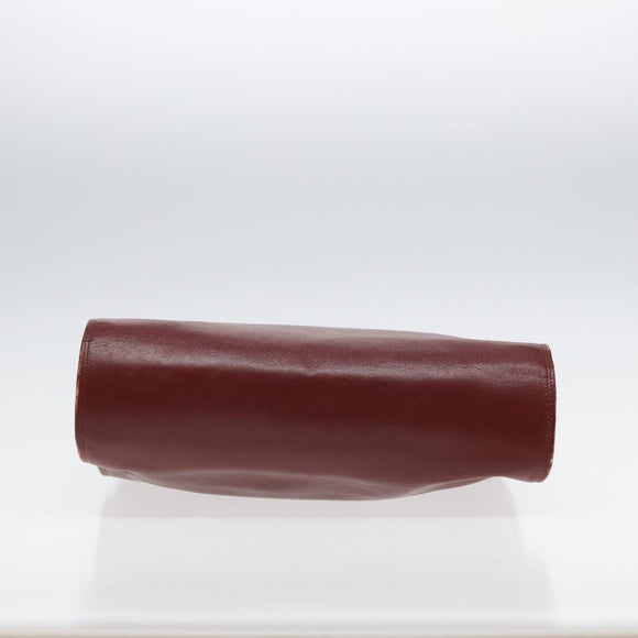 CARTIER Schoudertas Leer Rood Goud Authentiek 85833