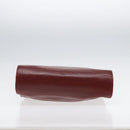 CARTIER Shoulder Bag Leather Red Gold Auth 85833-5