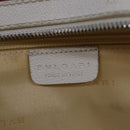 BVLGARI Hand Bag Leather Red White Silver Auth 85837-18