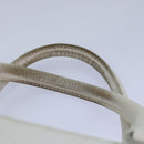 BVLGARI Hand Bag Leather Red White Silver Auth 85837-8