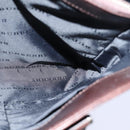 BURBERRY Nova Check Hand Bag Nylon Beige Silver Auth 85862-17