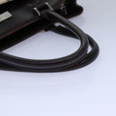 BURBERRY Nova Check Hand Bag Nylon Beige Silver Auth 85862-7