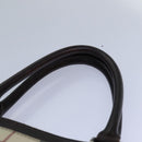BURBERRY Nova Check Handtasche Nylon Beige Silber Auth 85862-8