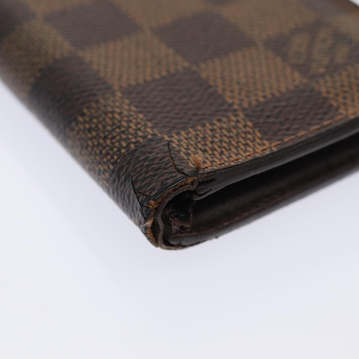 LOUIS VUITTON Damier Ebene Organizer Dupoch Card Case N61721 LV Auth 85866