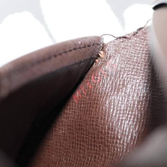 LOUIS VUITTON Damier Ebene Organizer Dupoch Card Case N61721 LV Auth 85866