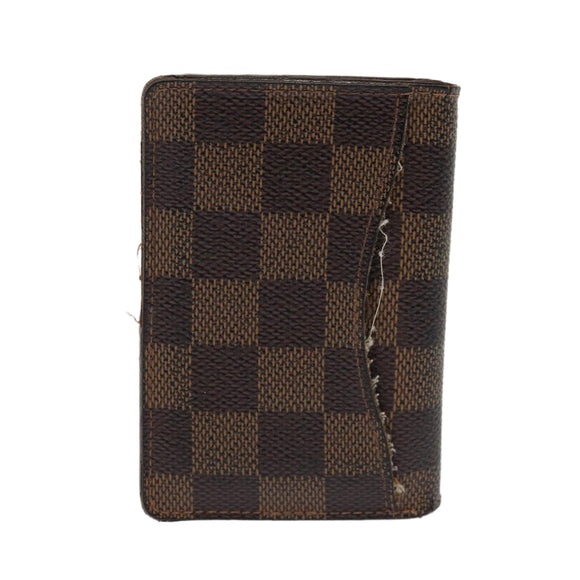 LOUIS VUITTON Damier Ebene Organizer Dupoch Card Case N61721 LV Auth 85866