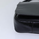 Salvatore Ferragamo Shoulder Bag Leather Black Gold Auth 85868-14