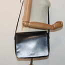 Salvatore Ferragamo Shoulder Bag Leather Black Gold Auth 85868-20