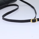 Salvatore Ferragamo Shoulder Bag Leather Black Gold Auth 85868-7