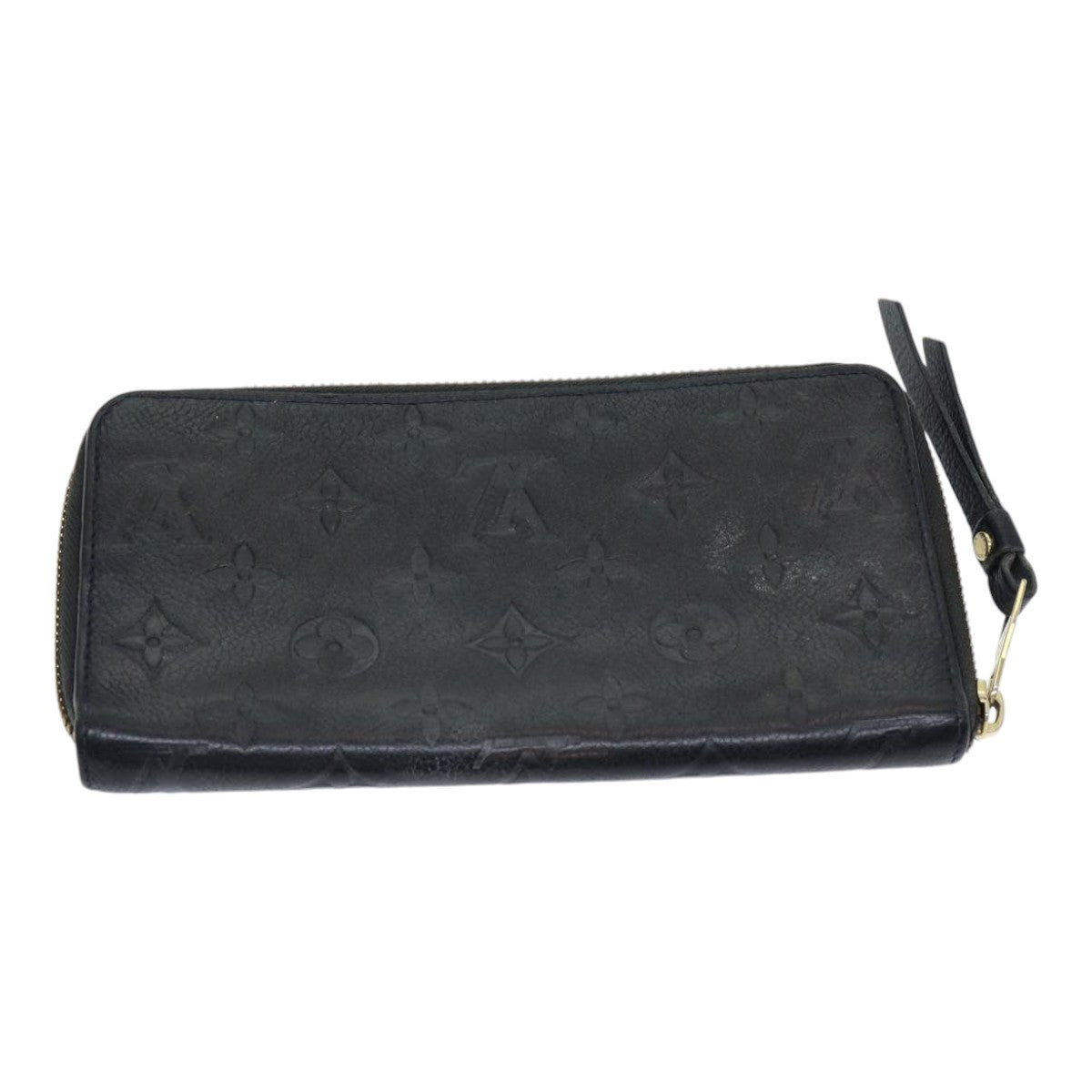 LOUIS VUITTON Monogram Empreinte Zippy Wallet Black M61864 LV Auth 85887 - 0