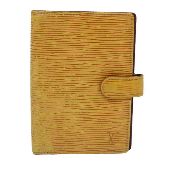LOUIS VUITTON Epi Agenda PM Day Planner Cover Yellow R20059 LV Auth 85888