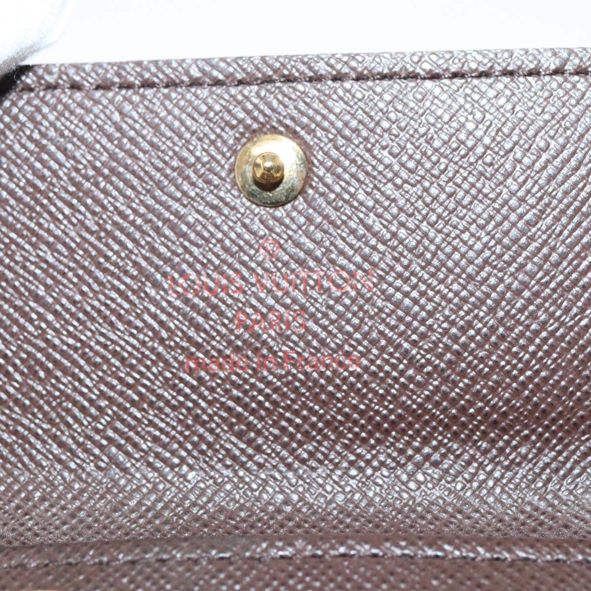 LOUIS VUITTON Damier Ebene Multi Cles 4 Key Case N62631 LV Auth 85890