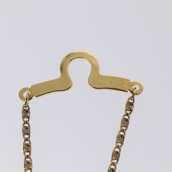 Christian Dior Necktie Chain metal Gold Tone Auth 85891