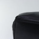 Burberrys Shoulder Bag Leather Silver Black Auth 85895-9