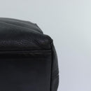 Burberrys Shoulder Bag Leather Silver Black Auth 85895-14