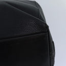 Burberrys Shoulder Bag Leather Silver Black Auth 85895-16