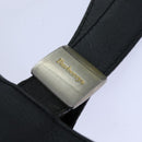 Burberrys Shoulder Bag Leather Silver Black Auth 85895-10