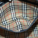 Burberrys Shoulder Bag Leather Silver Black Auth 85895-19