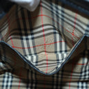 Burberrys Shoulder Bag Leather Silver Black Auth 85895-20