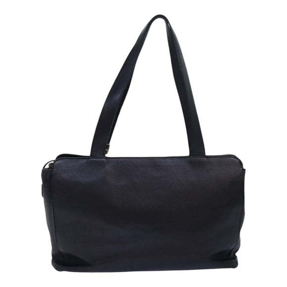 Burberry Schultertasche Leder Silber Schwarz Original 85895