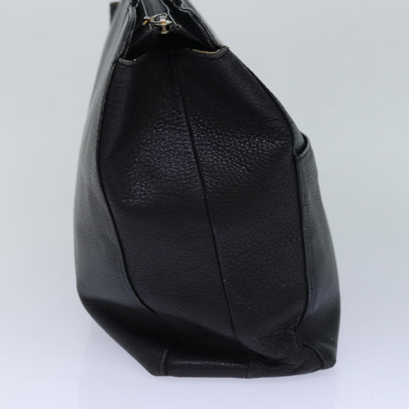 Burberry Schultertasche Leder Silber Schwarz Original 85895