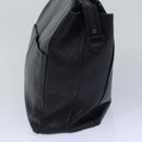 Burberrys Shoulder Bag Leather Silver Black Auth 85895-4