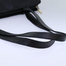 Burberrys Shoulder Bag Leather Silver Black Auth 85895-7