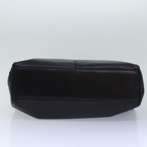 Burberry Schultertasche Leder Silber Schwarz Original 85895