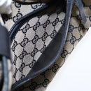 GUCCI GG Canvas Shoulder Bag Navy Silver 019 0402 1705 Auth 85896-23