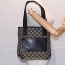 GUCCI GG Canvas Shoulder Bag Navy Silver 019 0402 1705 Auth 85896-24