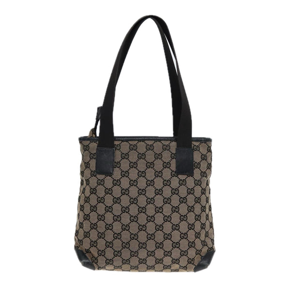 GUCCI GG Canvas Shoulder Bag Navy Silver 019 0402 1705 Auth 85896