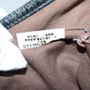 BURBERRY Nova Check Blue Label Shoulder Bag Wool Beige Silver Auth 85897-12