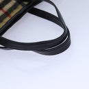 BURBERRY Nova Check Blue Label Shoulder Bag Wool Beige Silver Auth 85897-7